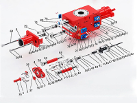 FZ35-105 Single Ram Blowout Preventer (Without Side Door Bolts + Coaxial Locking)