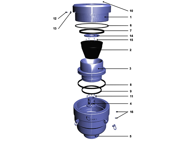 XGK Type Annular Blowout Preventer (Cone Rubber Core) 