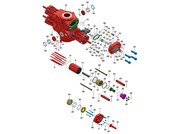 XP Type Single Ram Blowout Preventer (Shearing) 
